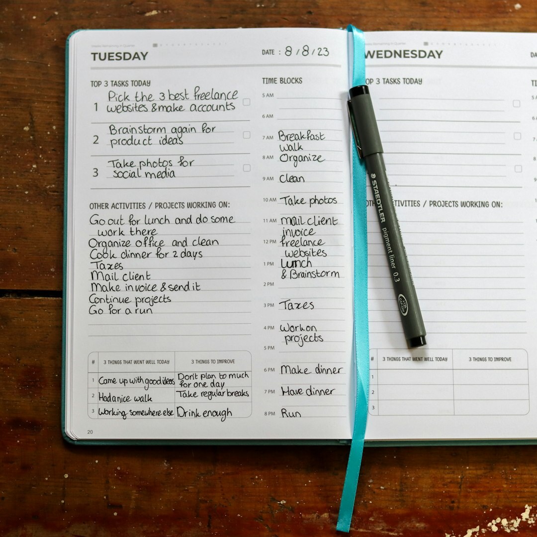 meal planning on paper