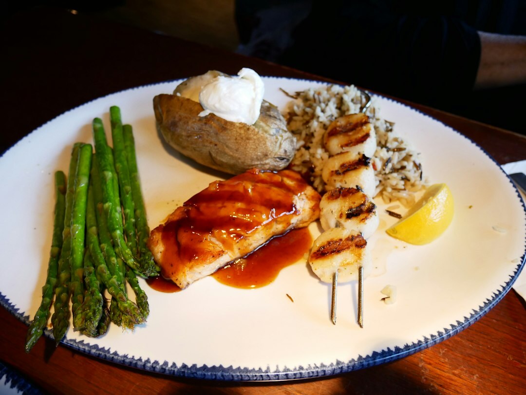 grilled salmon dinner