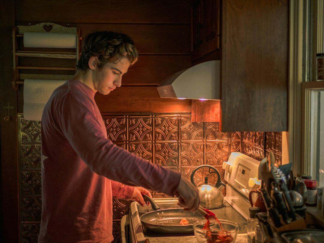 woman preparing quick dinner
