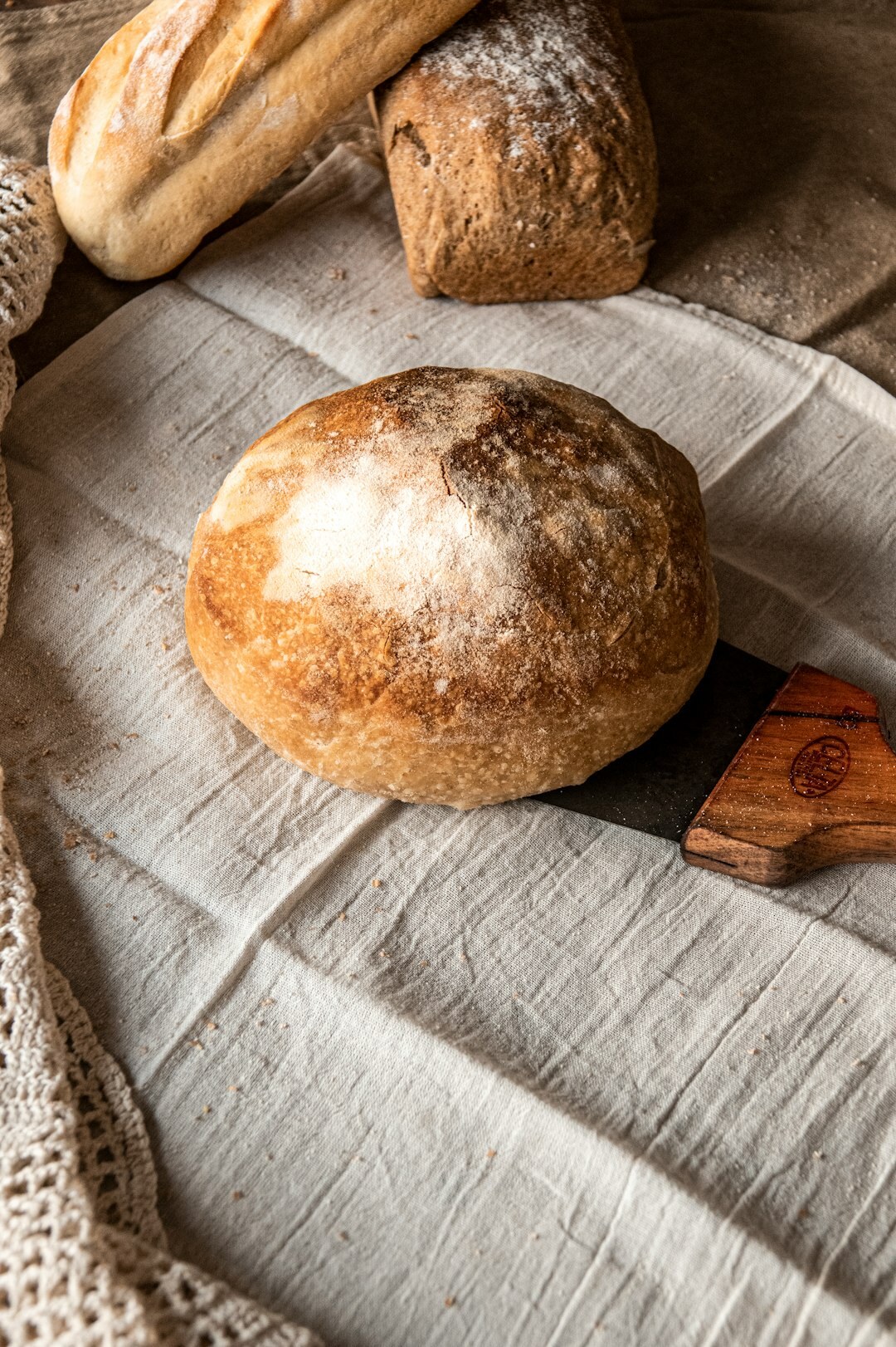 freshly baked bread loaf